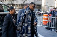 Actor Jonathan Majors Arrives For Sentencing In Domestic Abuse Case (Image via Getty)